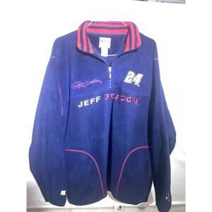 Vintage Chase Authentics NASCAR #24 Jeff Gordon Fleece Blue Pullover Size L